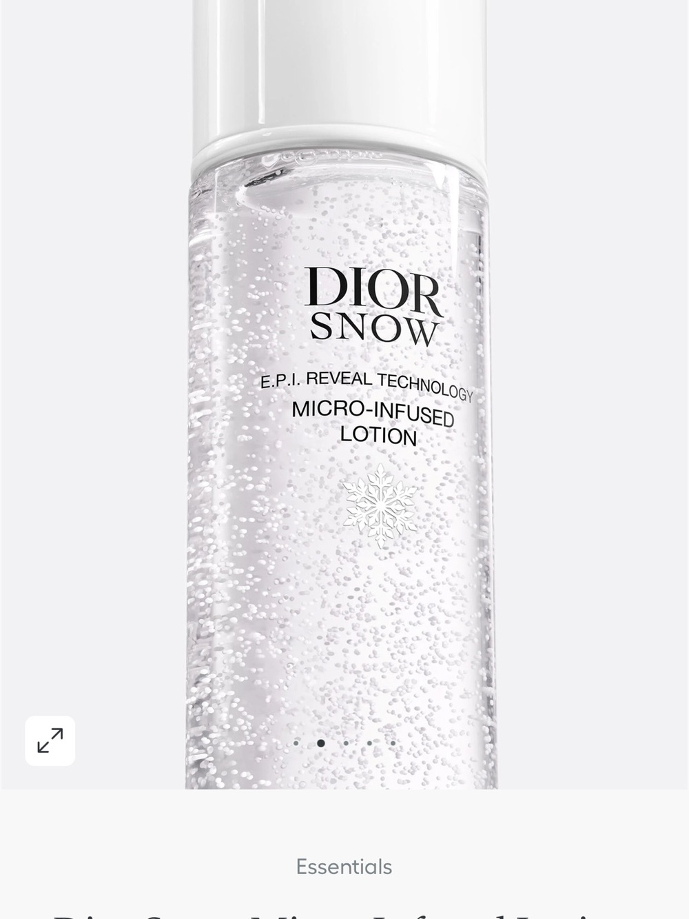 Dior Snow Micro-Infused Lotion — White with Holographic Accents